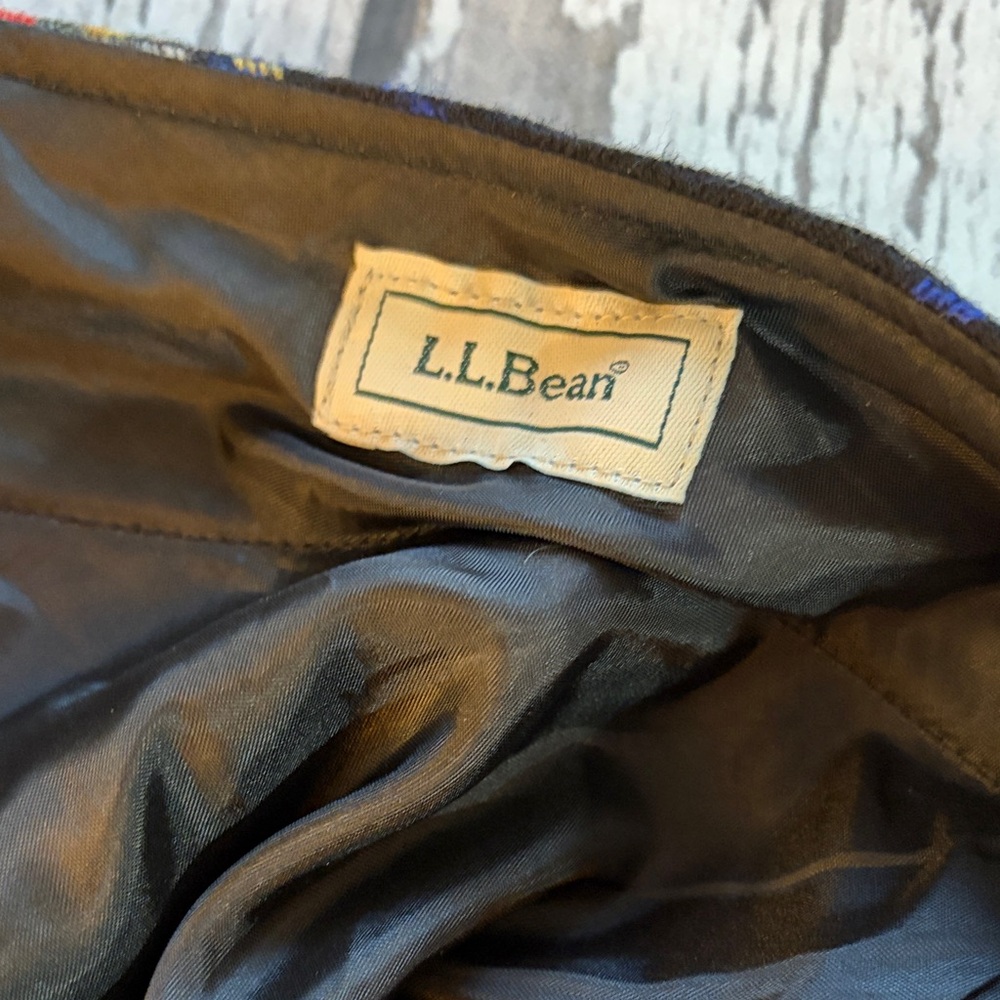 L.L. Bean Red and Black Plaid A-Line Skirt - Sz 10 - Picture 7 of 16